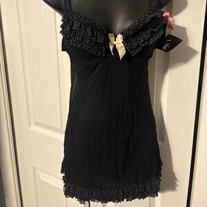 Marilyn Monroe Black and White Polka Dot Chemise